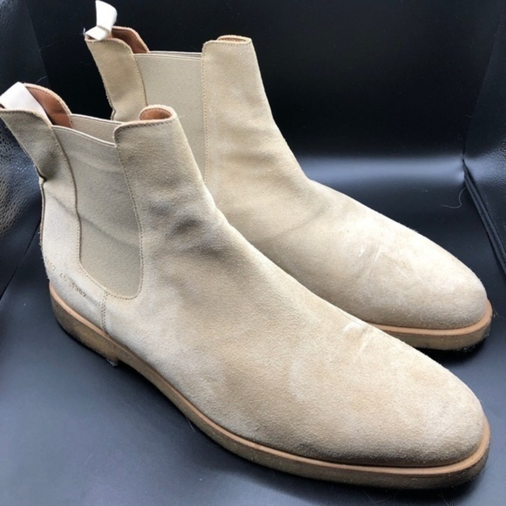 Common Projects Tan Suede Boots
